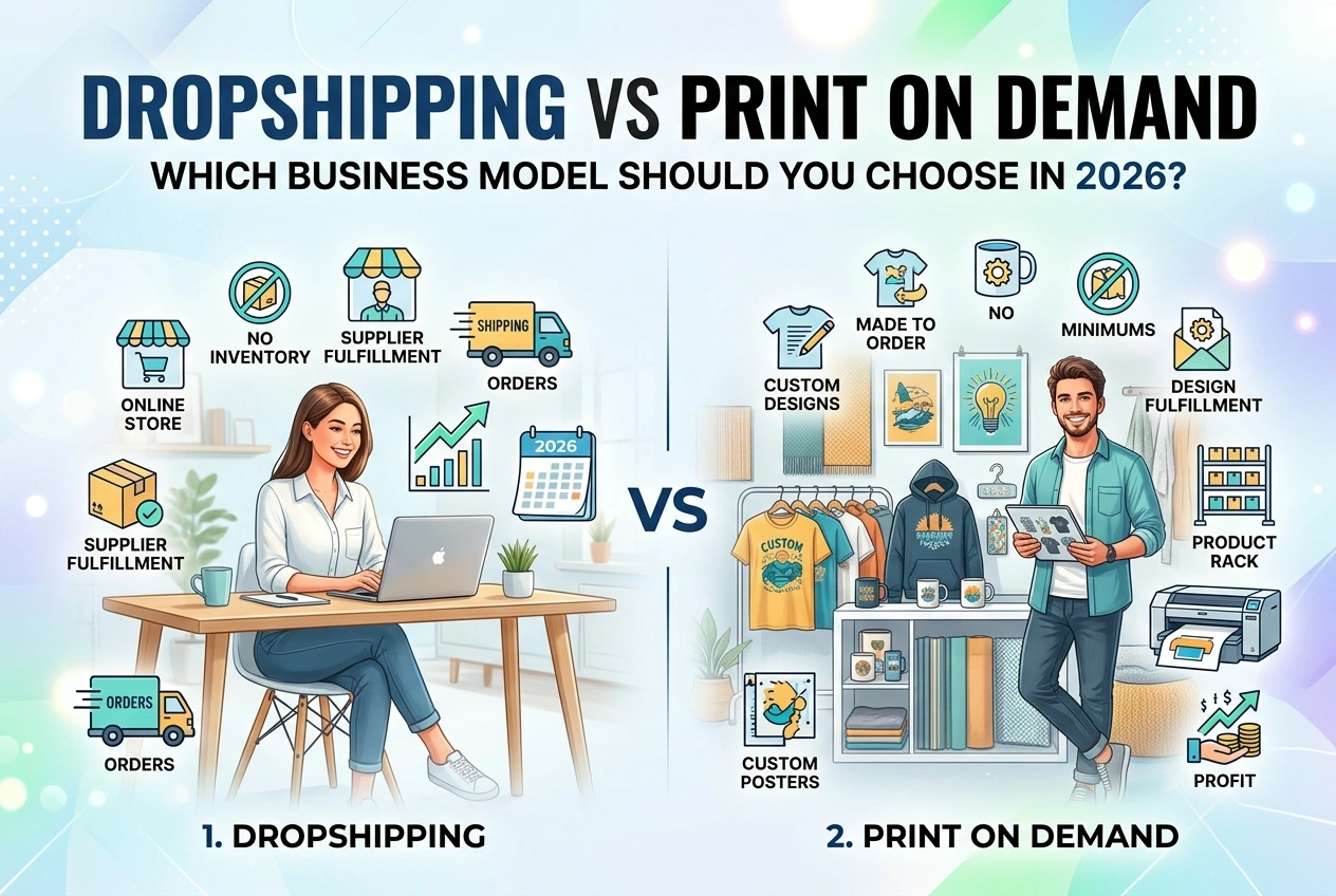 Dropshipping vs Print on Demand: Which Business Model Should You Choose in 2026?