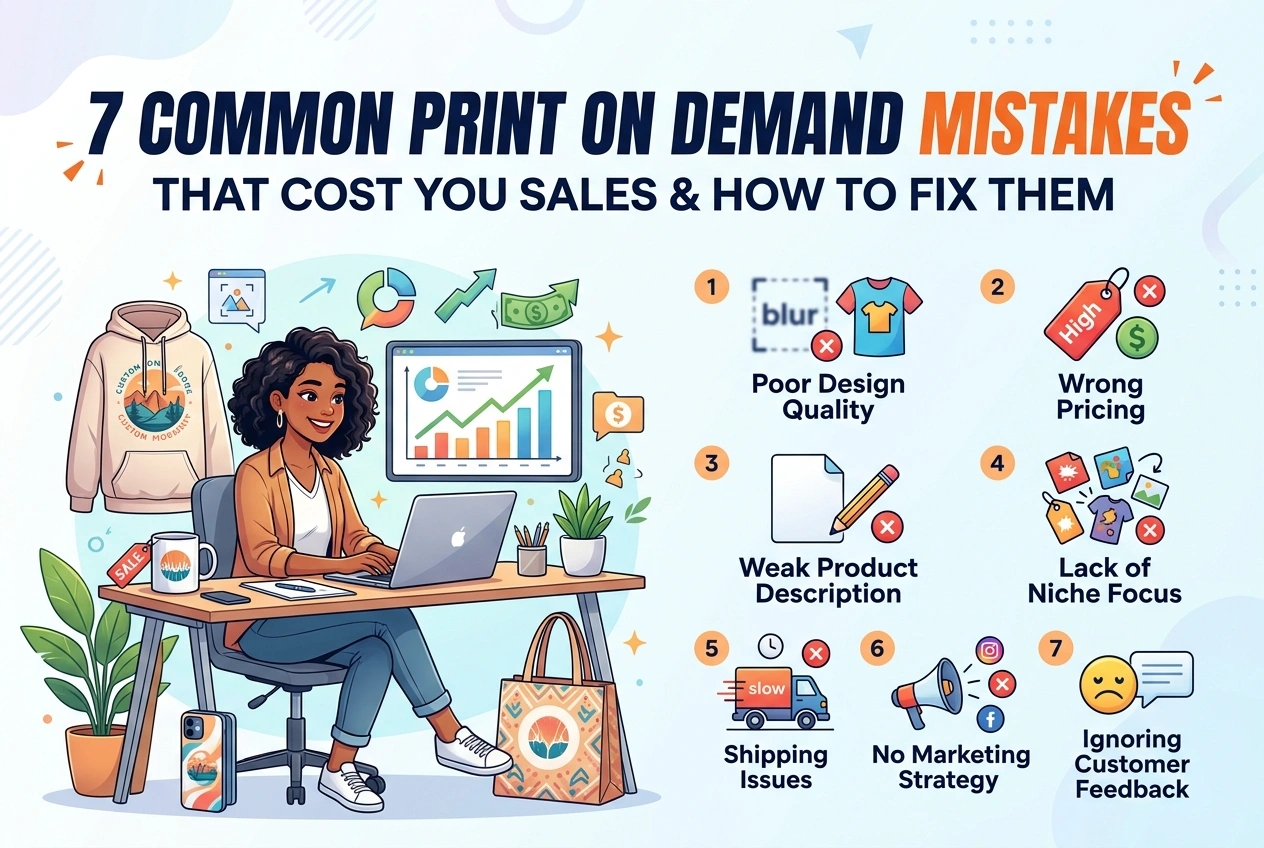 7 Common Print on Demand Mistakes That Cost You Sales and How to Fix Them