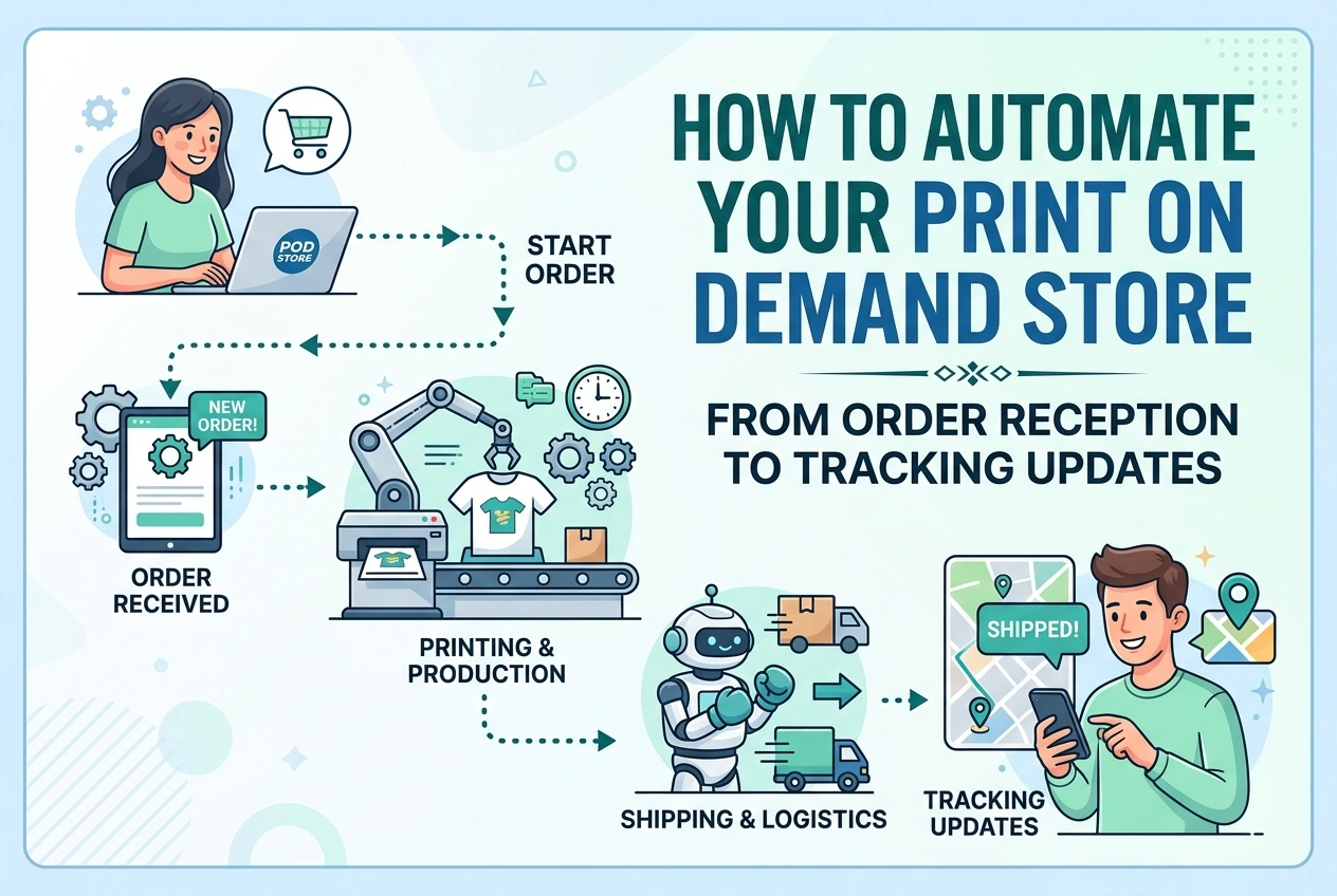 How to Automate Your Print on Demand Store: From Order Reception to Tracking Updates