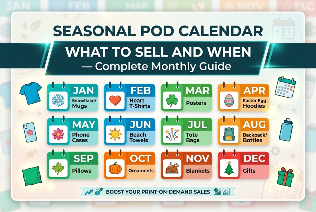 Seasonal POD Calendar: What to Sell and When — Complete Monthly Guide