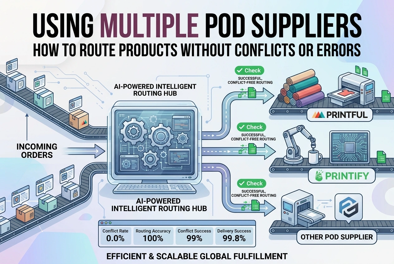 Using Multiple POD Suppliers: How to Route Products Without Conflicts or Errors