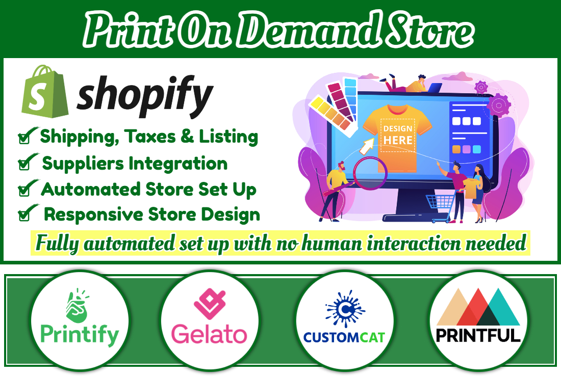 Shopify Print on Demand Store Development | Automated POD Business Setup